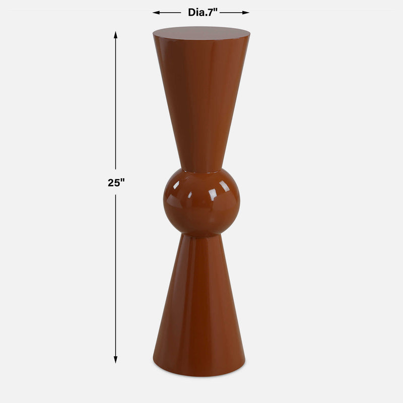Uttermost Hepler Gloss Terracotta Drink Table