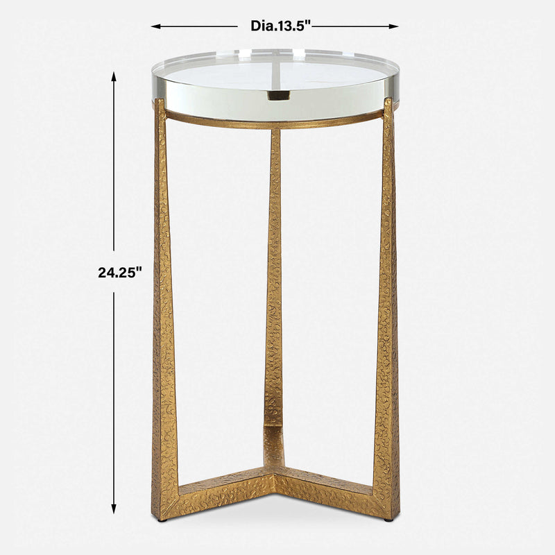 Uttermost Midas Antique Gold Accent Table