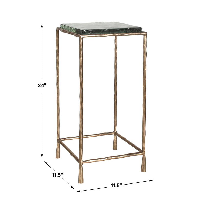 Uttermost Ovard Antiqued Gold Accent Table