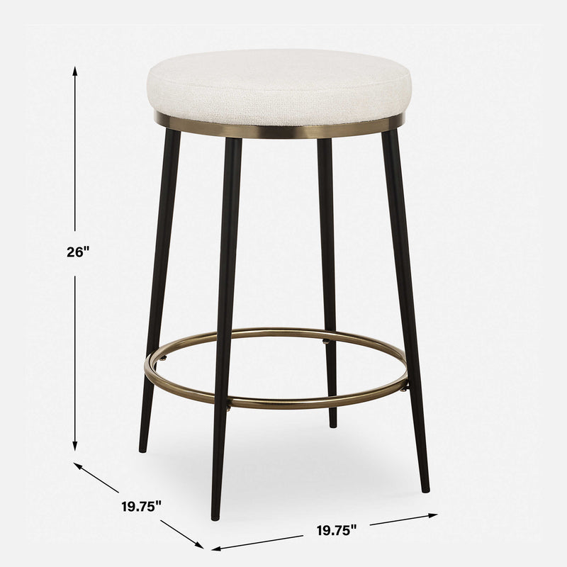 Uttermost Ensemble Cream Counter Stool