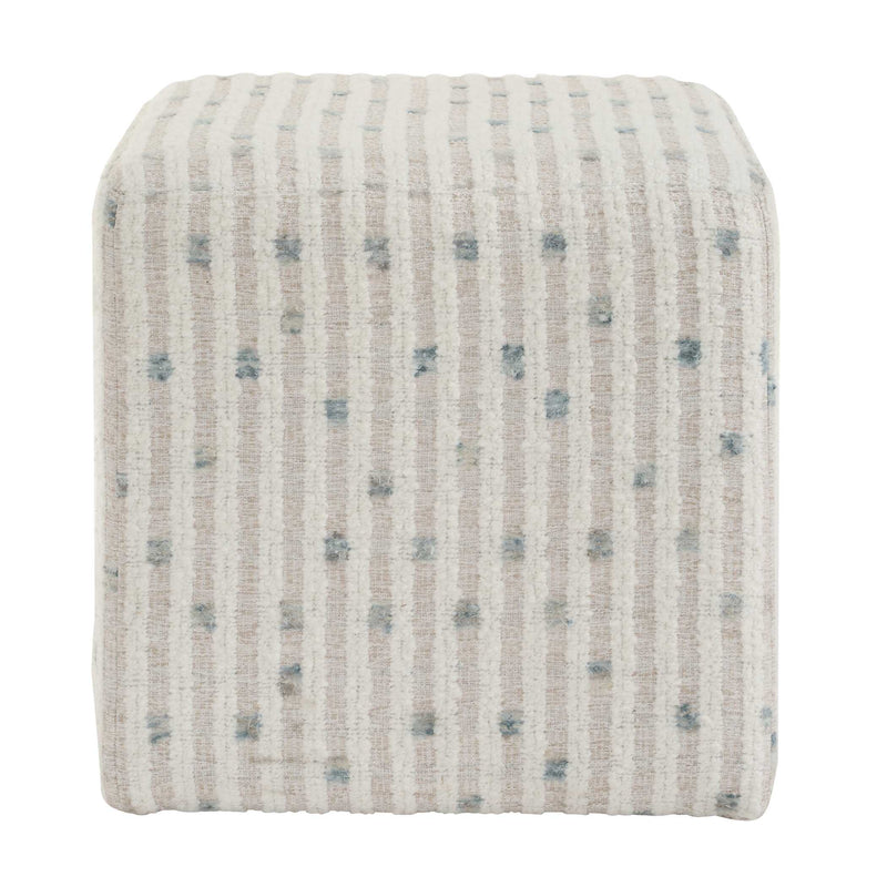 Uttermost Joie White Chenille Ottoman