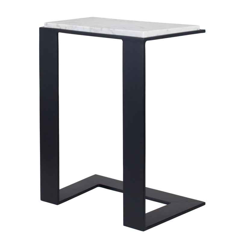 Uttermost Kenora White Marble Accent Table