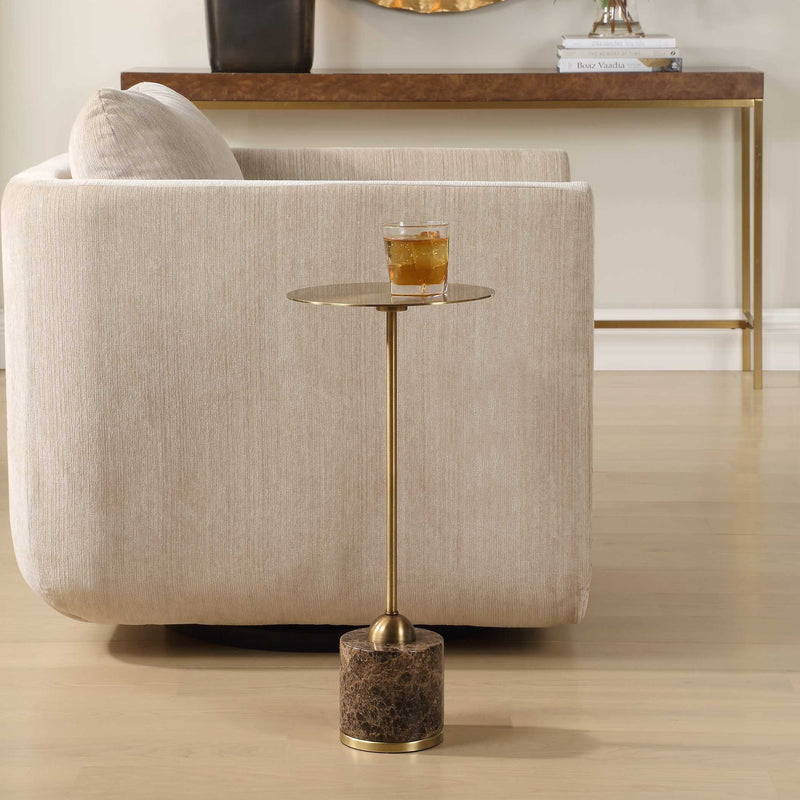 Uttermost Verlin Brass Drink Table