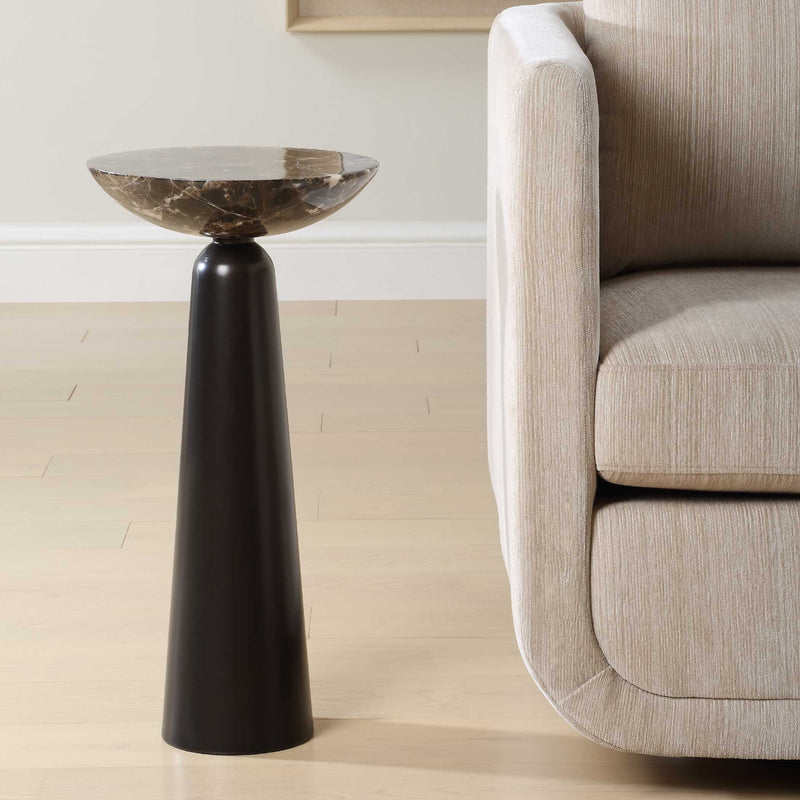 Uttermost Hastings Brown Marble Accent Table