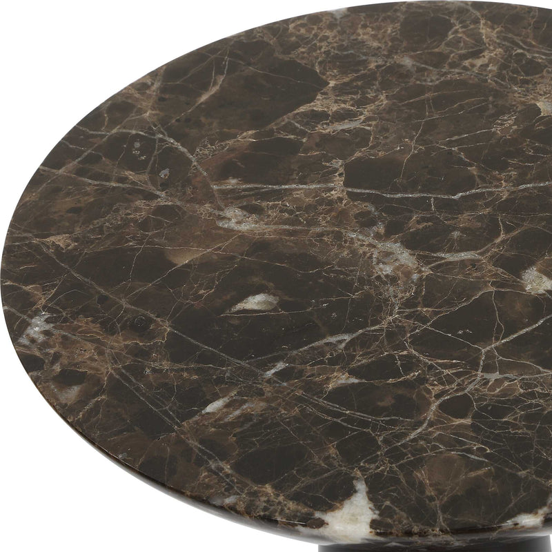 Uttermost Hastings Brown Marble Accent Table