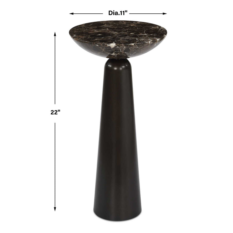 Uttermost Hastings Brown Marble Accent Table