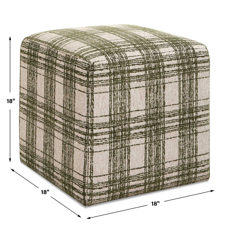 Uttermost Joie Ireland Plaid Ottoman