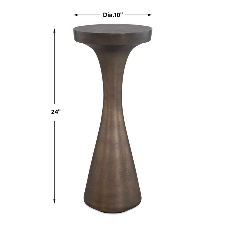Uttermost Miko Indoor-Outdoor Bronze Drink Table