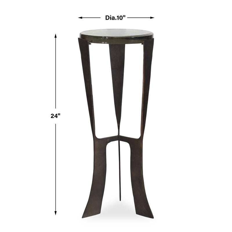 Uttermost Renaud Dark Bronze Drink Table