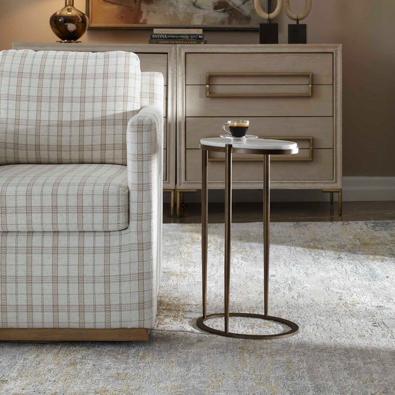 Uttermost Mercier Round Marble Accent Table