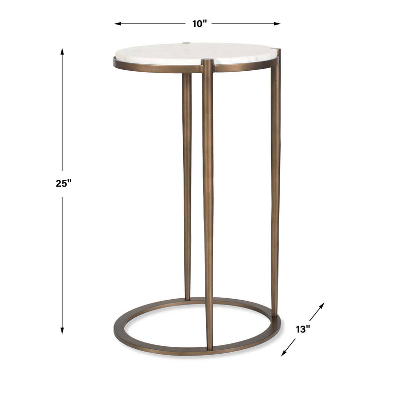 Uttermost Mercier Round Marble Accent Table
