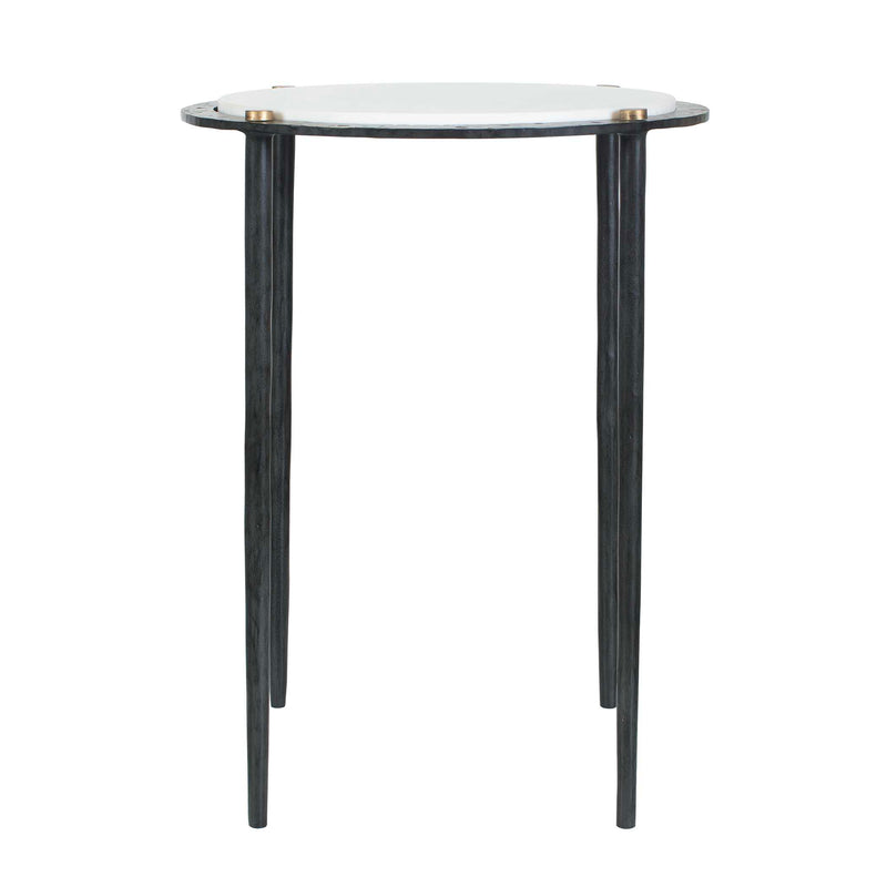 Uttermost Wren Round White Marble Accent Table