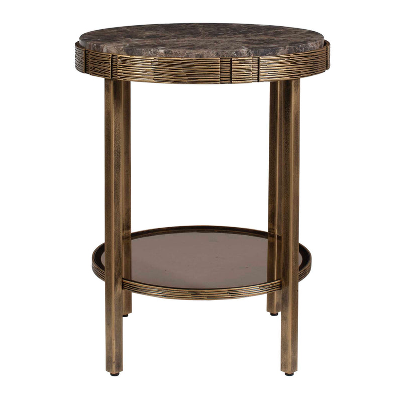 Uttermost Cusano Round Dark Marble Accent Table