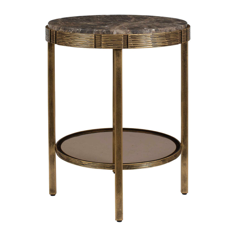 Uttermost Cusano Round Dark Marble Accent Table
