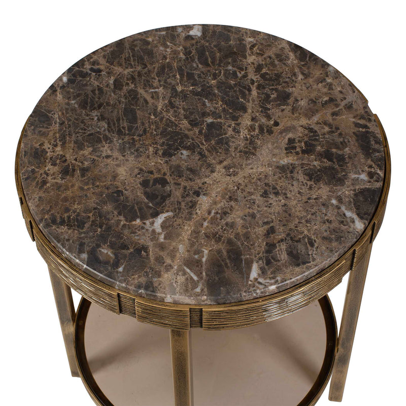Uttermost Cusano Round Dark Marble Accent Table