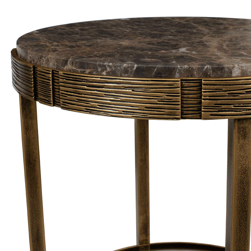 Uttermost Cusano Round Dark Marble Accent Table