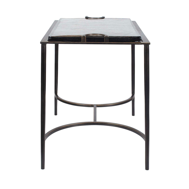 Uttermost Eisen Textured Glass Accent Table