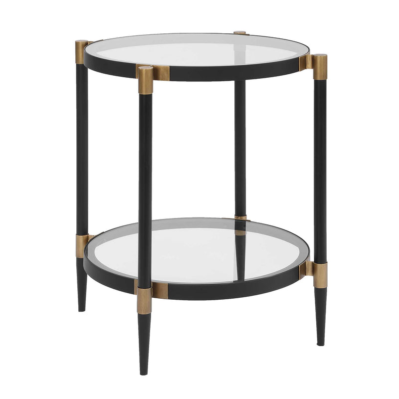 Uttermost Chadid Round Glass Side Table