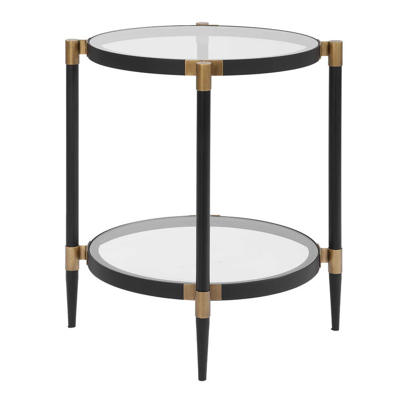 Uttermost Chadid Round Glass Side Table