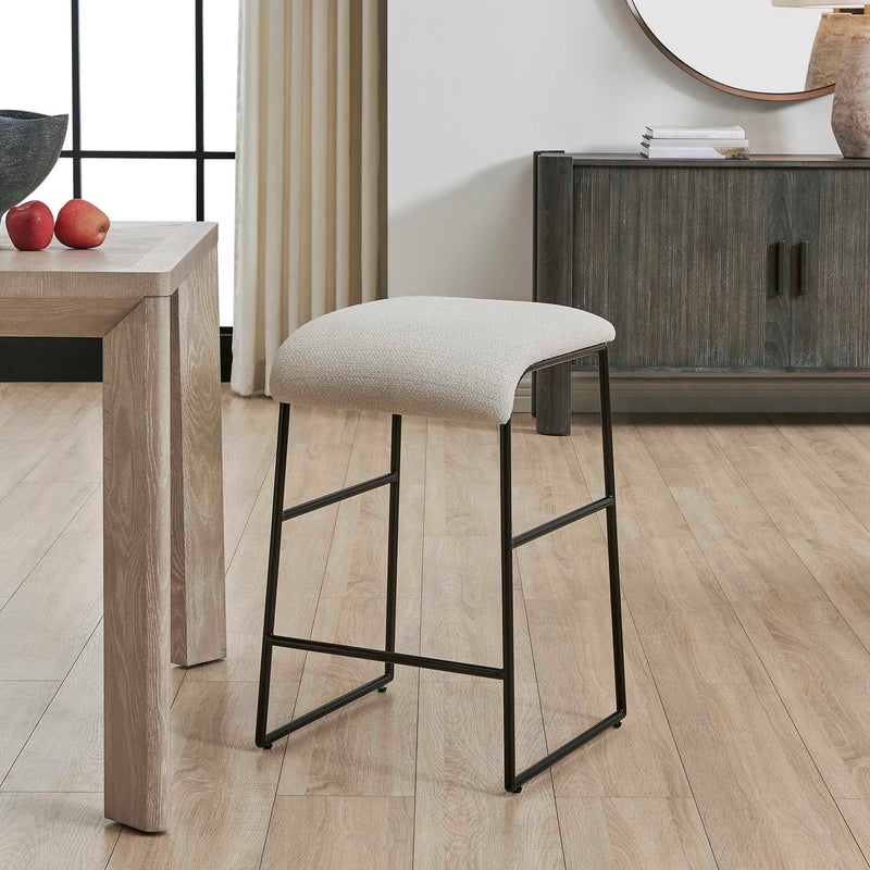 Uttermost Arcane Ecru Counter Stool