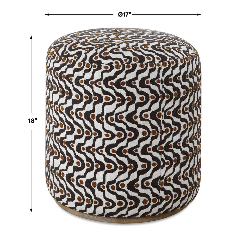 Uttermost Cas Plush Espresso Ottoman