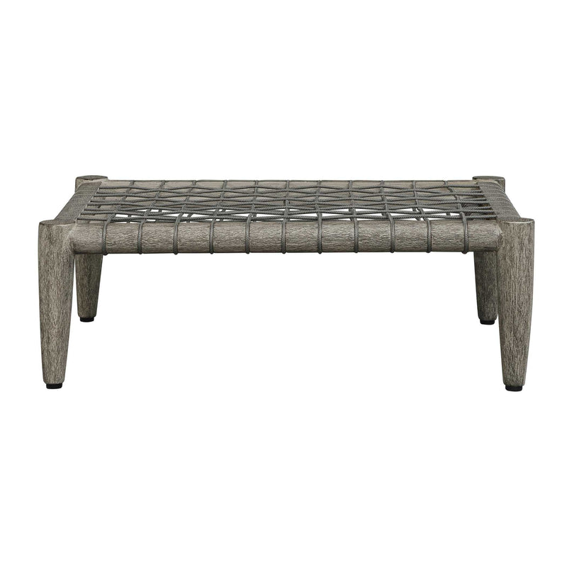 Uttermost Borneo White Cushion Outdoor Ottoman