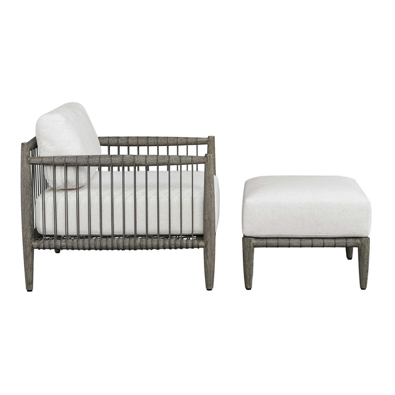 Uttermost Borneo White Cushion Outdoor Ottoman
