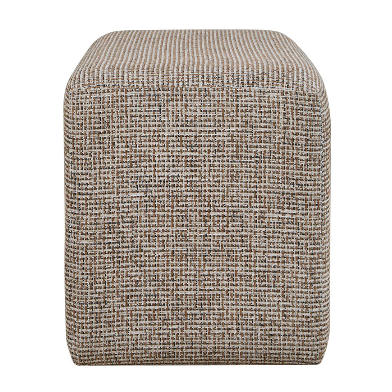 Uttermost Kelce Woven Checkered Ottoman