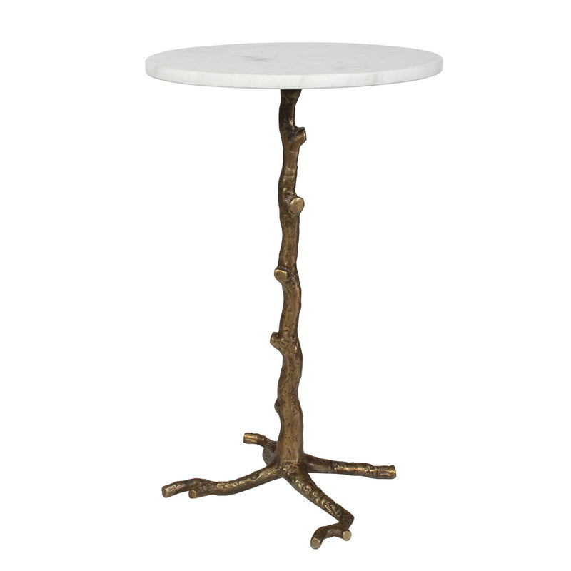 Uttermost Calais White Marble Accent Table