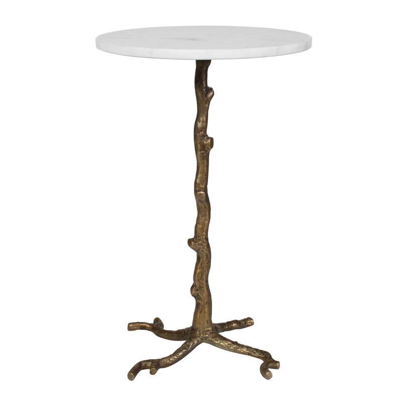 Uttermost Calais White Marble Accent Table