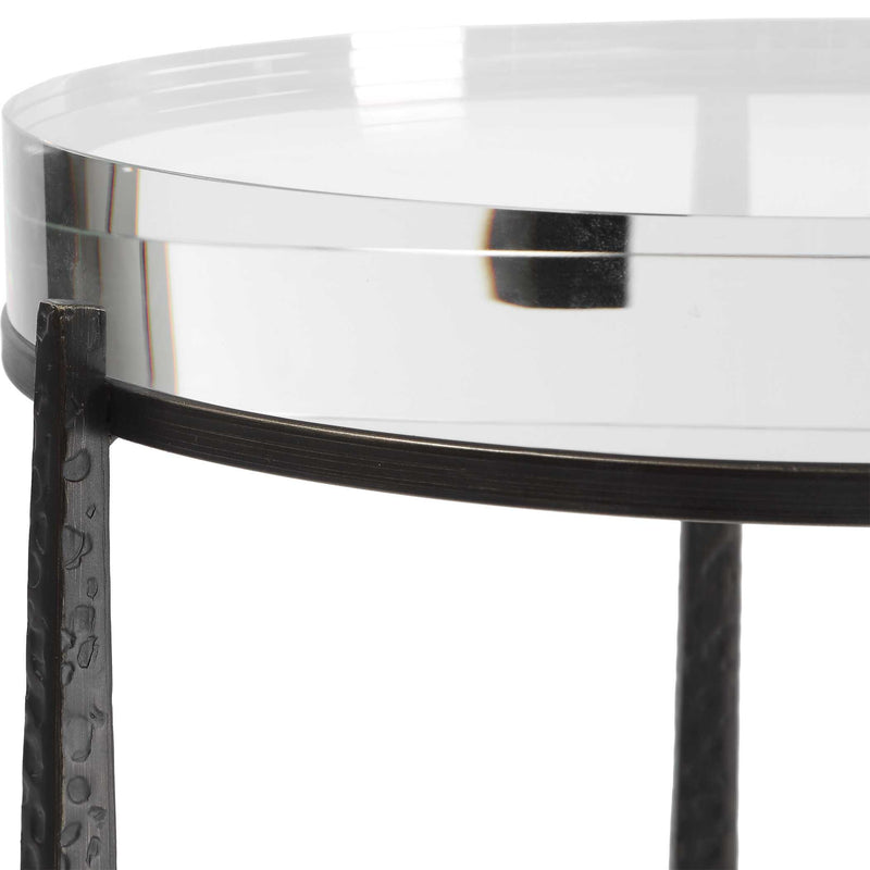 Uttermost Midas Dark Bronze Round Accent Table