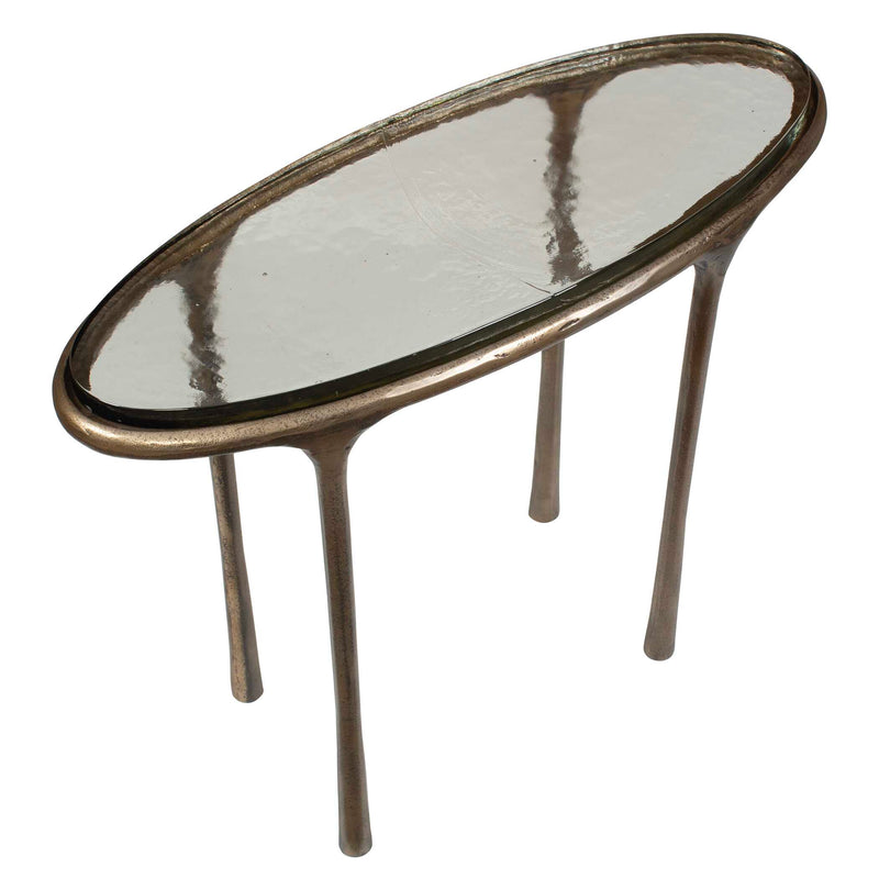 Uttermost Ata Oval Brass Accent Table