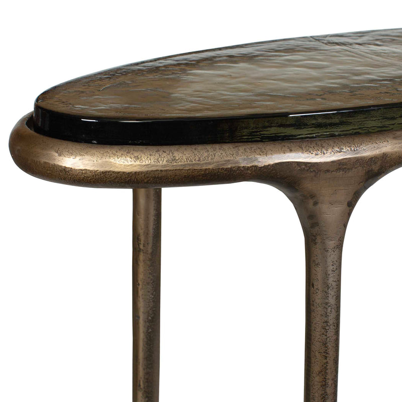 Uttermost Ata Oval Brass Accent Table