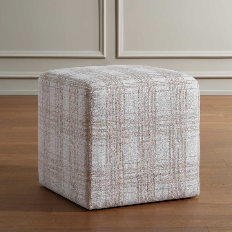 Uttermost Joie Porcelain Plaid Ottoman