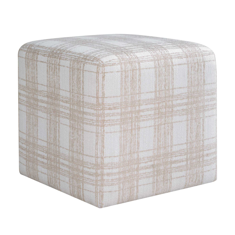 Uttermost Joie Porcelain Plaid Ottoman
