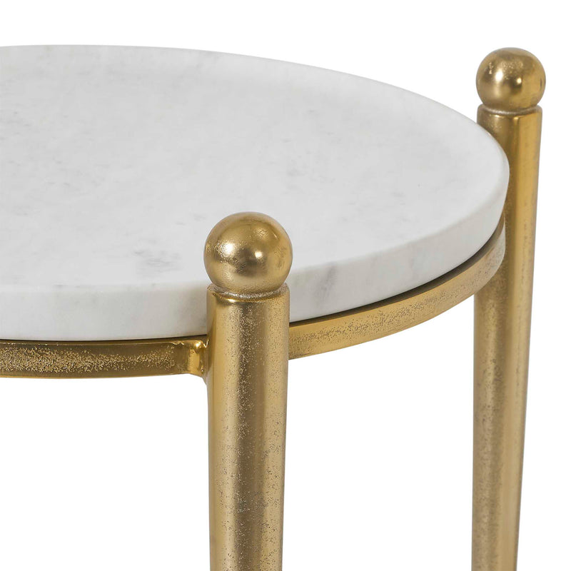 Uttermost Nahunta Antique Brass Accent Table