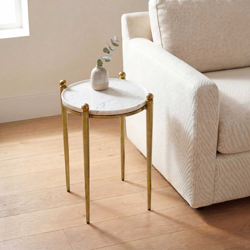 Uttermost Nahunta Antique Brass Accent Table