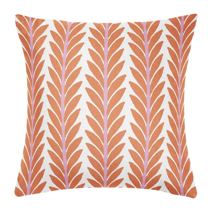 Frond Orange 22x22 Pillow