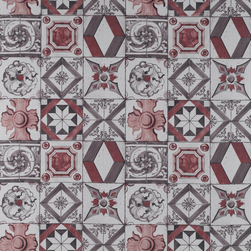 GASTON Y DANIELA - TRASTEVERE- ROJO/MARRON - Fabric by the Yard ROJO/MARRON