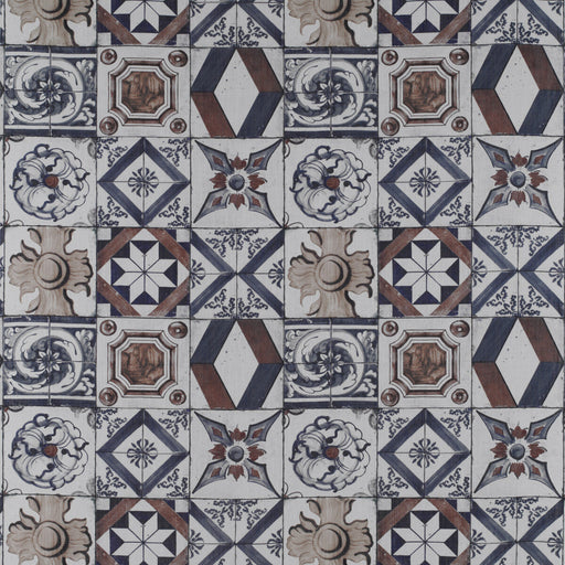 GASTON Y DANIELA - TRASTEVERE- AZUL/TABACO - Fabric by the Yard AZUL/TABACO