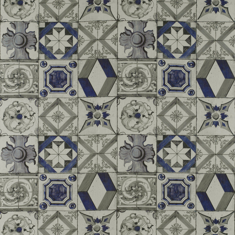 GASTON Y DANIELA - TRASTEVERE- AZUL/GRIS - Fabric by the Yard AZUL/GRIS