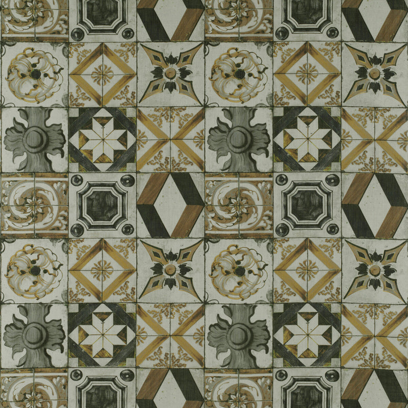 GASTON Y DANIELA - TRASTEVERE- ORO/GRIS - Fabric by the Yard ORO/GRIS