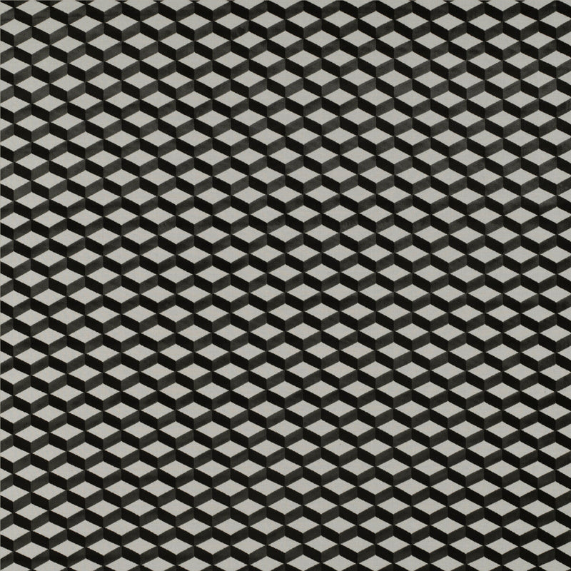 GASTON Y DANIELA - MONTALCINO- BLANCO/ONYX - Fabric by the Yard BLANCO/ONYX