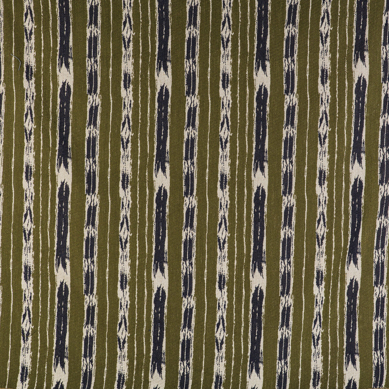 GASTON Y DANIELA - BANDAS- VERDE/NAVY - Fabric by the Yard VERDE/NAVY