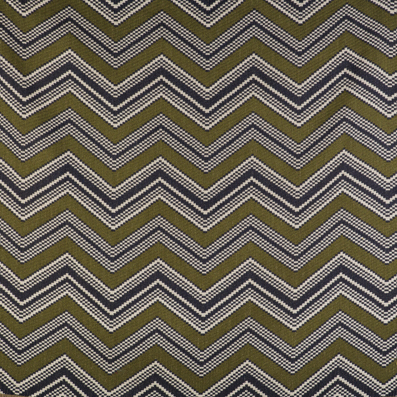 GASTON Y DANIELA - ZIG ZAG- VERDE/NAVY - Fabric by the Yard VERDE/NAVY