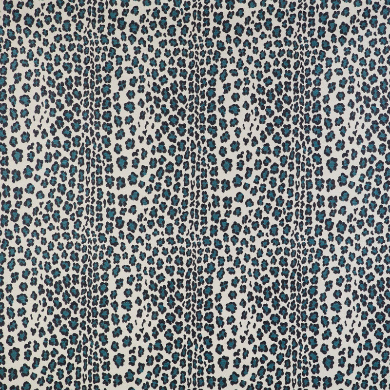 GASTON Y DANIELA - LEOPARDO- AZUL - Fabric by the Yard AZUL