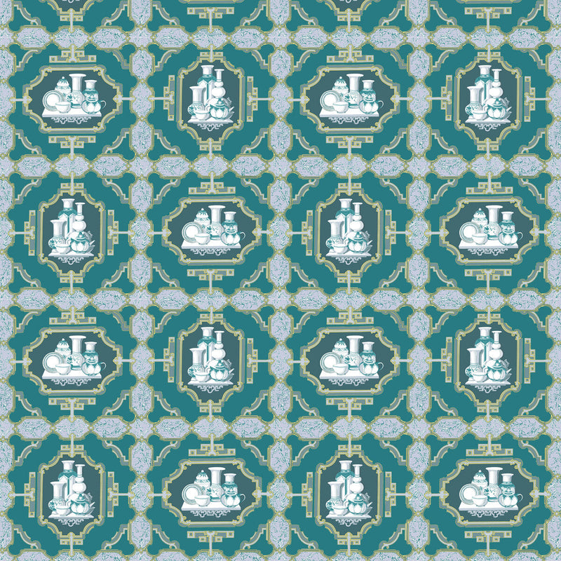 GASTON Y DANIELA - PORCELANAS- ESMERALDA - Fabric by the Yard ESMERALDA