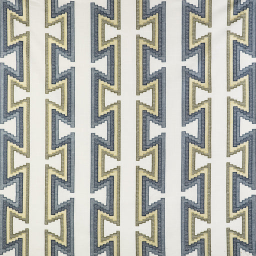 GASTON Y DANIELA - TRAZO- AZUL/LIMA - Fabric by the Yard AZUL/LIMA