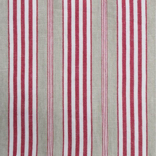 GASTON Y DANIELA - HAMPTONS- ROJO/LINO - Fabric by the Yard ROJO/LINO