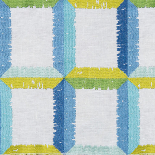 GASTON Y DANIELA - YUCATAN- AGUA/LIMA - Fabric by the Yard AGUA/LIMA